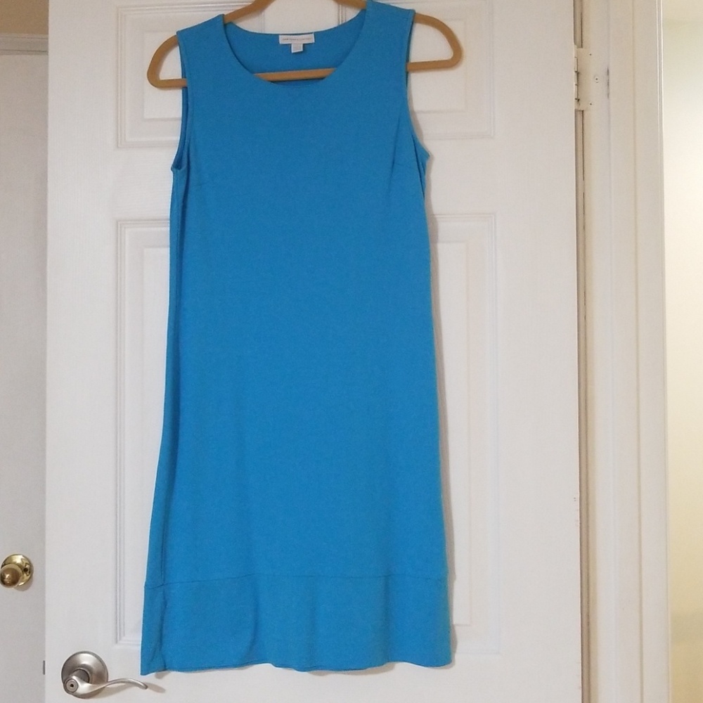 New York & Company blue dress. Very comfy.